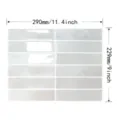 Self-adhesive waterproof kitchen wall tile stickers sheet, light grey 290x229mm dimensions - Brick Wall Sticker (PDD002)