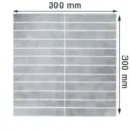 3D Fliesenaufkleber Grau Ziegelmuster Wandsticker Selbstklebend 300x300mm Küche Bad - YJC0141 Kit-Kat-Wandaufkleber in Grau / 1 Stück/Packung