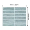 Waterproof blue textured subway tile wall sticker measured at 290mm by 229mm for kitchen - Watercolor Texture (SPD001)