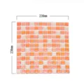 Piastrelle da parete adesive 3D mosaico arancione beige impermeabile cucina 236x236mm - Stile Mosaico Arancione Beige (YJC0015)