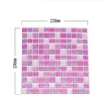 Adesivo per piastrelle da parete a mosaico 3D rosa bianco cucina impermeabile adesivo 236mm - Stile Mosaico Rosa Bianco (YJC0017)
