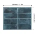 Blue 3D self-adhesive oil-proof wall sticker for kitchen and bathroom, 290x229mm dimension - Matte 3D Style (YJC0218)