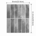 Gray textured 3D self-adhesive tile sticker with 9 x 11.4 inch dimensions - Industrial Style Sticker (YJC0234)