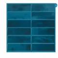 Blau 3D Wandfliesen Aufkleber zum Abziehen und Aufkleben fuer Kueche, wasserdicht selbstklebend. - QW002 / 1 Stück/Packung
