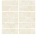 Beige 3D Marmor Fliesenaufkleber wasserdicht selbstklebende Wandtapete fuer die Kueche - QW004 / 1 Stück/Packung