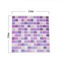Adesivo murale mosaico 3D autoadesivo viola beige impermeabile cucina piastrella 236mm - Stile Mosaico Viola Beige (YJC0018Y)