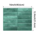 3D teal brick self-adhesive wall tile sticker with dimension 16x12.4 inch for kitchen - 3D Brick Style (YJC0346)