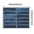 3D blue brick texture self-adhesive waterproof wall tile sticker for kitchen backsplash - Embossed Brick Style (YJC0347)