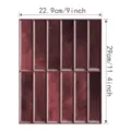 3D autocollant mural mosaique carreau cuisine salle de bain etanche brique decor - Sticker Brique 3D (YJC0345) / 22.9x29cm / Brique Rouge Foncé