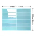 Light blue 3D peel and stick wall tile stickers for kitchen backsplash 290x229mm - Glossy 3D Style (YJC0229)
