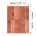 Sticker Mural Brique 3D Autocollant Carrelage Imperméable Décoration Cuisine et Salle de Bain - Texture de Brique Rouge (YSY-004) / 229x290mm / Rouge Brique