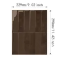 Adhésif 3D sticker carrelage étanche mosaïque décoration murale pour cuisine et bain. - Texture Mosaïque (YSY-120) / 229x290mm / Vernissé Brun