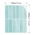 Sticker autocollant 3D pour carrelage imperméable cuisine décoration murale mosaïque - Décoration 3D (YJC0431) / 229x290mm / Bande Bleu Clair