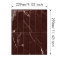 Sticker mural autocollant 3D pour carrelage, étanche et résistant à l'huile pour cuisine. - Carreau 3D (YSY-125) / 229x290mm / Marbre Rouge Brun