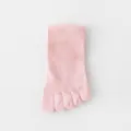Pink thin breathable five-toe socks for women, comfortable cotton short split-toe socks. - One Size (34-40) / Pink