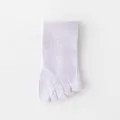 Light purple five-toe socks for women, breathable short toe socks, comfy cotton hosiery. - One Size (34-40) / Purple