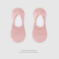 Ultra-thin breathable mesh invisible boat socks for women, spring and summer design. - One Size (35-40) / Light Pink