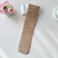 Velvet thin summer calf socks, caramel color breathable cute women's mid tube hosiery variant. - One Size (30-40) / Camel - 1 Pair