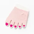Mujeres verano mitad calcetines de dedo pie cojin antepie invisible sandalia rosa - Talla única (36-39) / Rosa sin dedos