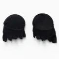 Calcetines de medio dedo de algodón negro invisibles almohadilla antepié tacones verano - Talla Única(36-39) / Abierto - negro