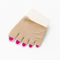 Mujeres verano beige calcetines de cinco dedos medios calcetines invisibles antepie. - Talla única (36-39) / Color piel sin dedos
