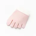 Mujeres rosa calcetines cinco dedos media parte delantera invisible sandalias - Talla única (36-39) / Rosa de dedos completos