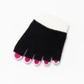 Medias de medio dedo verano mujer almohadillas antepié invisibles cinco dedos tacones - Talla única (36-39) / Abierto - negro