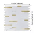 Pannello adesivo piastrelle metallo mosaico adesivo murale impermeabile effetto marmo - 12x11.8 Pollici / Platino