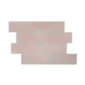 Adesivo per piastrelle da parete rosa con motivo a mattoni 3D per decorazione d'interni. - 29.4x21.4cm / Rosa