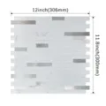 Piastrella mosaico adesiva in metallo e marmo, paraschizzi impermeabile per decorare casa. - 12x11.8 Pollici / Bianco Argento