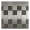 Adesivo per piastrelle da parete in metallo argentato pannello decorativo cucina fai da te. - 305*305mm / LSY003