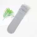 Donne estate calze trasparenti glitter rete polpaccio sottili moda eleganti grigio - Taglia unica / Argento
