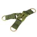 Taktischer Nylon Gurtband Rucksack Schnalle Multifunktionaler D-Ring Schnellverschluss - 16*2.5CM / Armeegrün