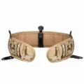 Camo tactical Molle battle belt with laser-cut webbing for outdoor gear - Single Waist Seal Style / Single Waist Seal Camouflage