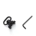 Hochfester taktischer QD-Riemenbügel aus schwarzem Metall mit 20-mm-Basis und Werkzeug - QD Wirbel und Basis Set