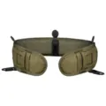 Tactical Molle waist belt in olive green with laser-cut design for outdoor activities - Single Waist Seal Style / Single Waist Seal Green