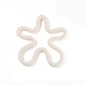 Dessous de plat en silicone rose en forme de fleur pour ustensiles de cuisine et table - Blanc