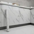 Papel pintado adhesivo mármol impermeable rollo vinilo para muebles cocina armarios - Ancho 60 cm * 3 m / Blanco Jazz