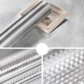 Rollo de papel pintado autoadhesivo de aluminio plateado, textura adhesiva de cocina. - Paquete de 3 Metros / Cuadrícula cúbica plateada
