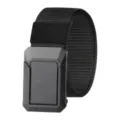 Herren taktischer Nylon gewebter Gürtel mit robuster Schnalle lässiger Outdoor Gürtel schwarz - Schwarz
