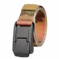 Herren Outdoor Taktischer Gürtel mit Camouflage Polyesterband und schwarzer Schnalle - 125cm / CP-Tarnung