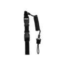 Zwarte multifunctionele tactische spiraalvormige lanyard met gespen voor buitenveiligheid - Zwart