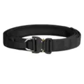 Heavy-duty double-layer tactical belt with cobra style quick-release buckle for CS - 125cm / Black