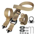 Khaki MS4 Mehrpunkt-Taktischer Gurt mit QD-Wirbel und Montagebasis - Khaki