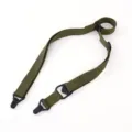 Grüner taktischer Gewehrriemen Einzel- Doppelpunkt Tragegurt für Outdoor CS Ausrüstung. - 135cm / Grün