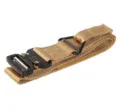 Taktischer Gürtel Herren Militär Stil robuste Schnalle Nylon Gurtband Taille Detailansicht - 125cm / Khaki