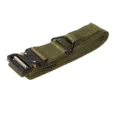 Taktischer Gürtel mit robuster Metall-Cobra-Schnalle und Nylon-Gurtband für Outdoor. - 125cm / Armeegrün