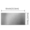 Brushed silver finish aluminum-plastic wall sticker, 6x3 inch self-adhesive panel for decor - Glitter Silver