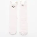 Cute pink alpaca cartoon coral fleece winter socks for women with warm fuzzy texture - One Size / Pink Rabbit