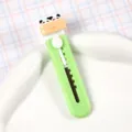 Schattig groen panda mini uitschuifbaar hobbymes voor kantoor en pakketten openen - Nr. 03 Tweelingbroers schattig panda-stanleymes / Groen
